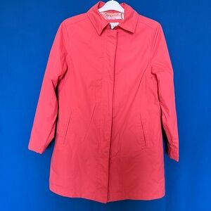 White Stag Jacket Womens Medium (8/10) Pink Coral Raincoat Zip Up Pockets Lined